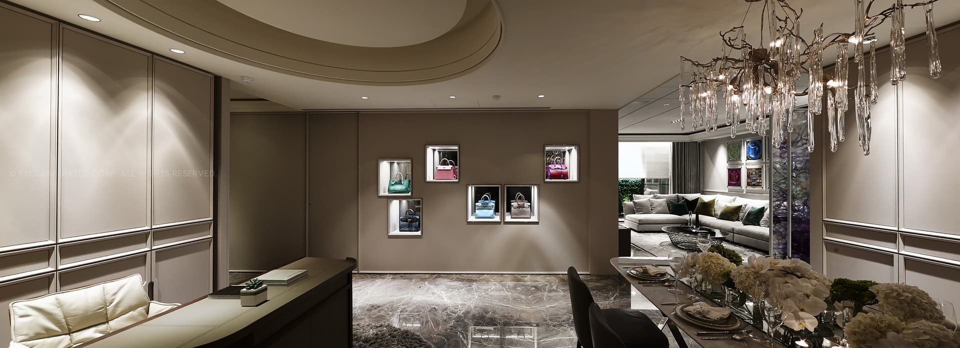 Project 01 暖灰與金搭配，家是她的收藏精品&nbsp;
&gt;&gt; 絕招：家具軟件用品一併考量，拎包即可入住 時尚總是最能吸引女人的目光，家，就成為女屋主收藏的藝術精品。
周總監依循屋主的生活型態與品味出發，以暖灰、暖白與金的色系，帶入豐富異材質層次感與家具、軟件甚至餐具、用品等考量搭配，打造低奢的精緻質感。&nbsp;